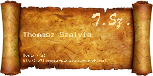 Thomasz Szalvia névjegykártya
